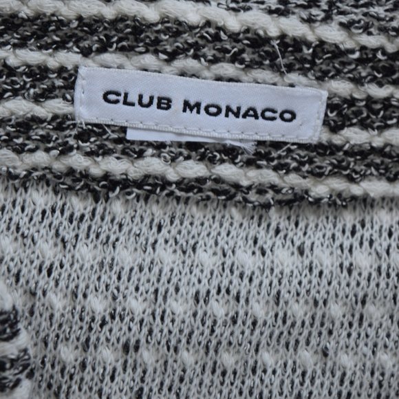 CLUB MONACO Tweed Stripe Fringe Crop Blazer - Picture 8 of 8